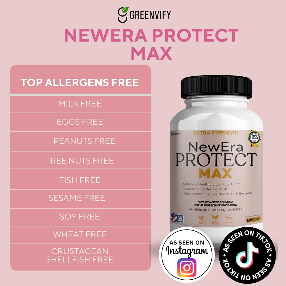 GREENVIFY New Era Protect Max capsules close-up, easy-to-swallow veggie capsules.