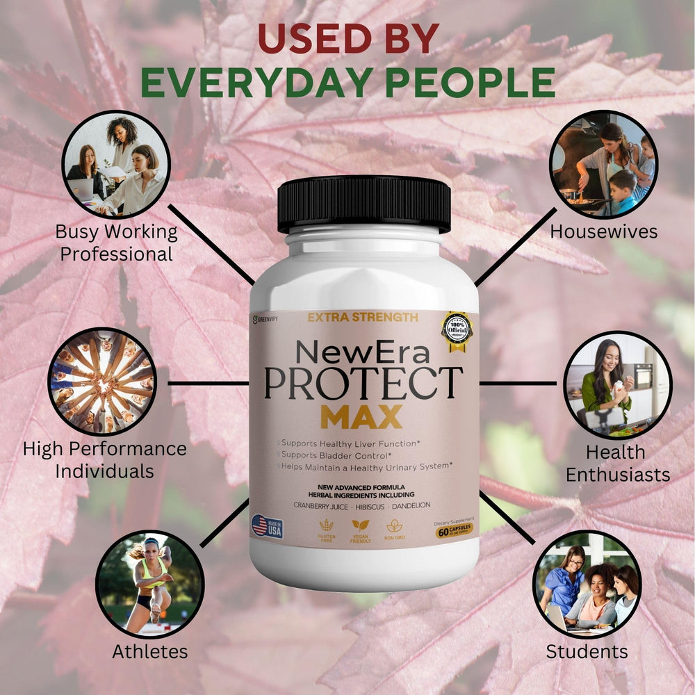 GREENVIFY Protect Max packaging on shelf shows 60 capsules for 30 days.