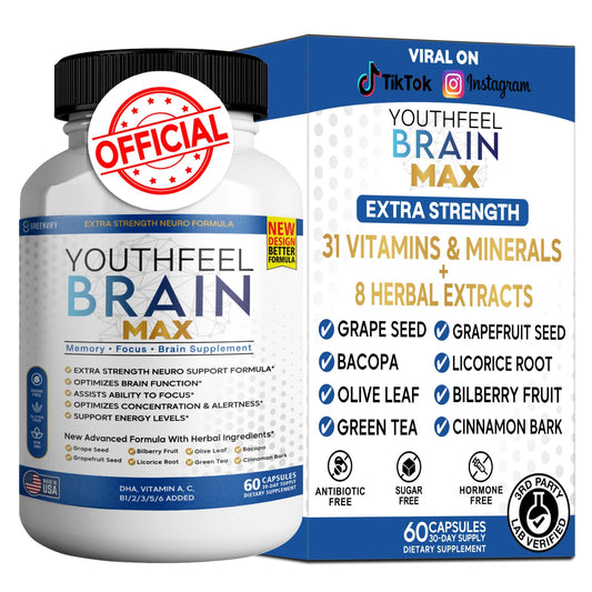 GREENVIFY YouthFeel Brain Max bottle front for memory and focus support