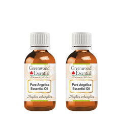 Greenwood Essential Angelica oil bottle in amber glass preserving potency for aroma use