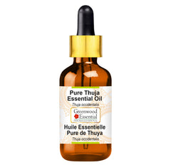 Greenwood Essential Thuja oil bottle with dropper for precise dosing and potency.
