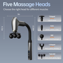 GrekoGadgetra massage gun ergonomic design supports comfortable self massage
