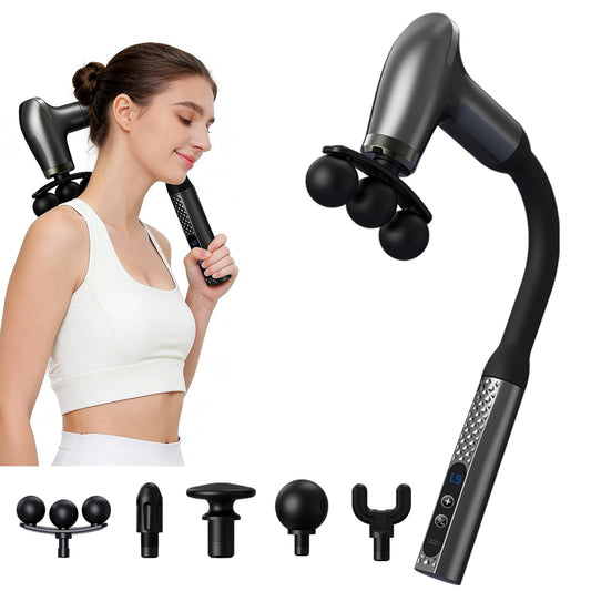 GrekoGadgetra massage gun extended handle reach for back and shoulders
