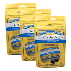 GRETHER'S Classic Blackcurrant Pastilles pack on shelf, ideal for on-the-go flavor and moisture support.