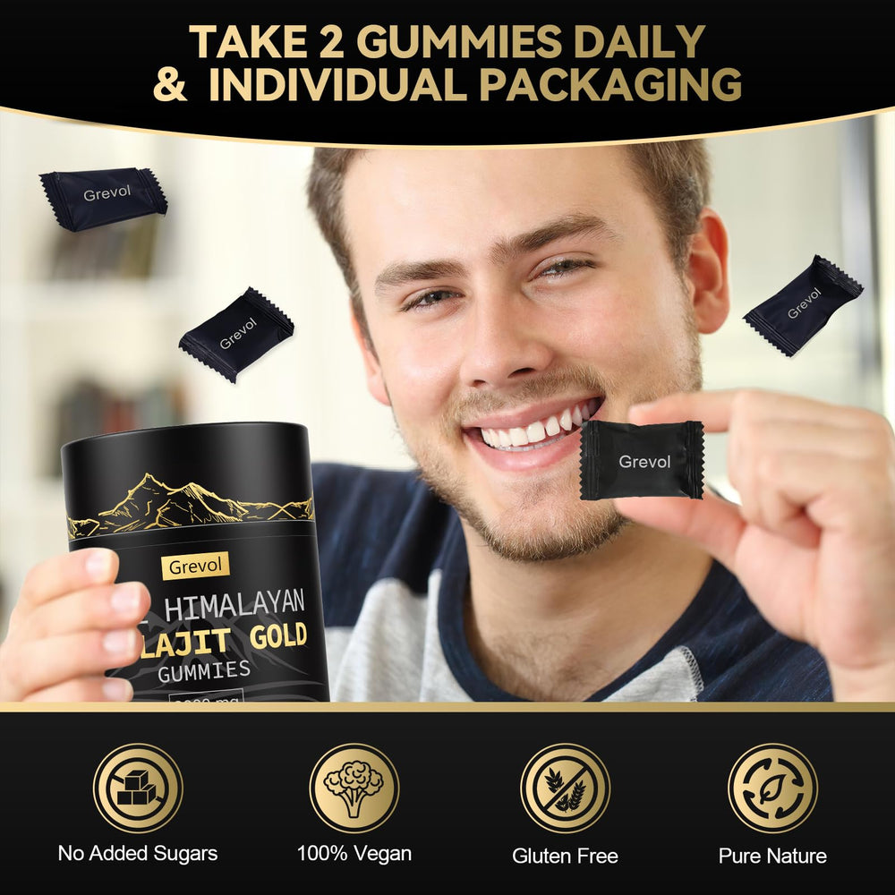 Grevol individually wrapped gummies emphasize convenience and freshness.