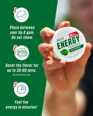 GRINDS Energy Pouches label-nutrition highlights 80 mg caffeine and B-vitamins in each can.