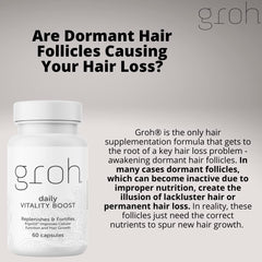 Groh nutrition panel detail showing vitamins and minerals.