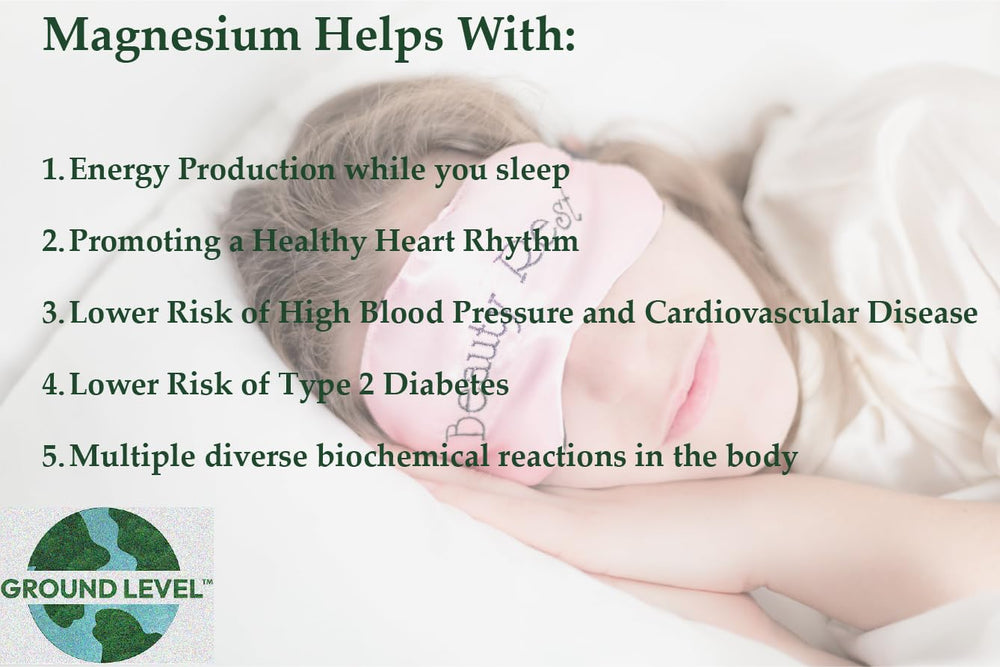 Ground Level Restful Sleep Formula label detail emphasizes quality and US manufacturing.