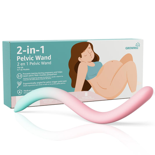 GROWNSY dual-end design for versatile perineal massage during pregnancy and postpartum recovery