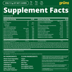 Grüns adaptogens visuals – potential stress support through botanicals.