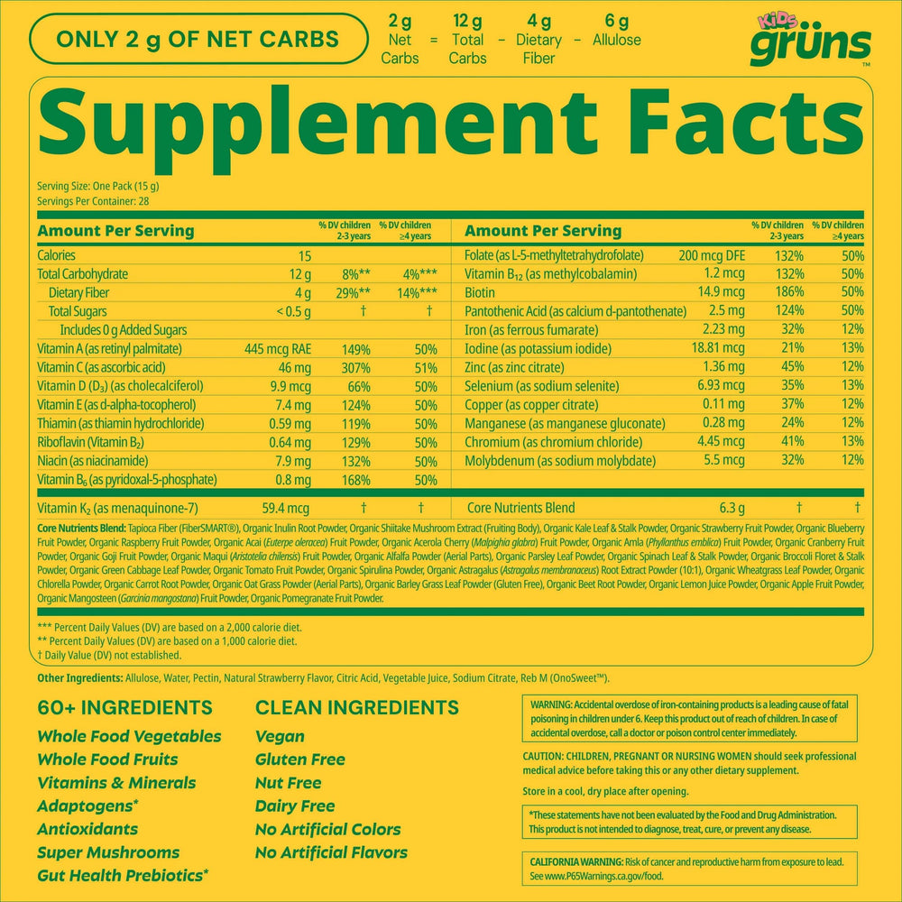Grüns multivitamin kids new look packaging confirms trusted formula