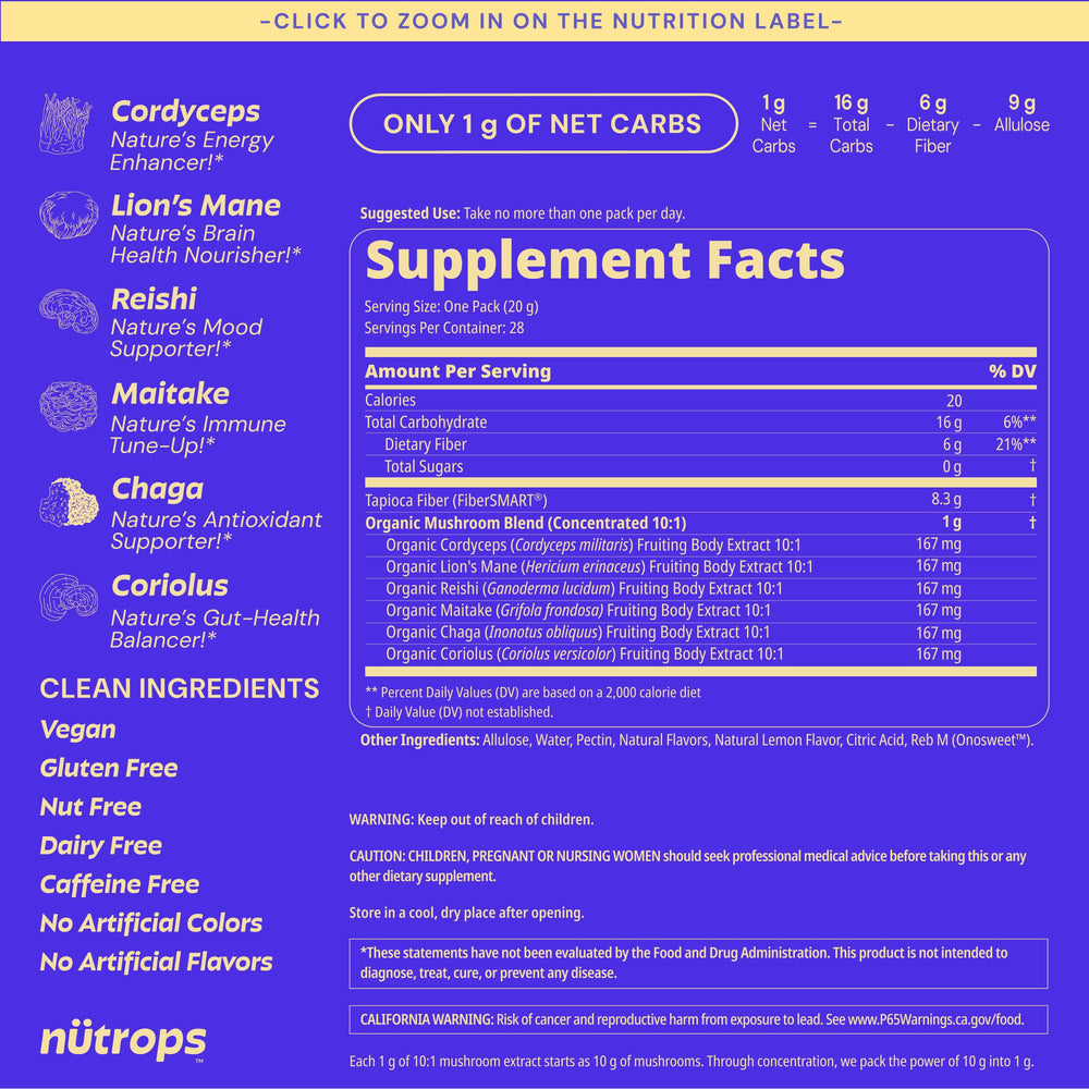 Grüns Nutrops lemon gummies pack on table for daily use