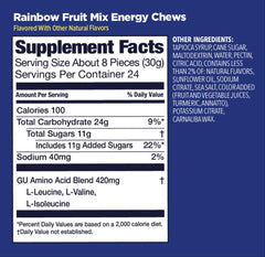 GU Energy Chews used by runners to sustain energy