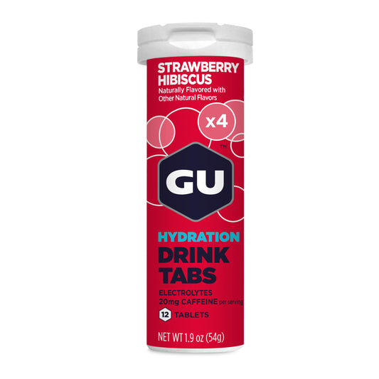 GU Energy Hydration Tabs strawberry hibiscus tube for on-the-go hydration