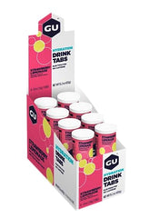 GU Energy Hydration Tablets fizzing in beverage delivering sodium and potassium.