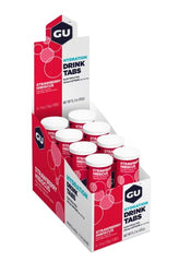 Eight portable tubes of GU Energy Hydration for on-the-go hydration during workouts