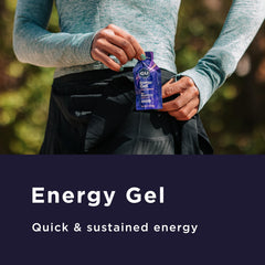 Opened GU Energy Mandarin Orange gel packet for quick fueling.