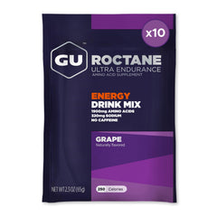 GU Energy Roctane box packaging showcasing the 10 single-serving packets