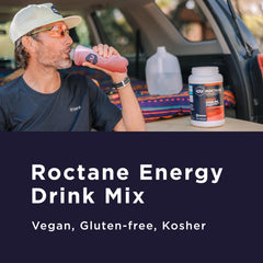 Roctane nutrition facts close up showing calories and electrolytes