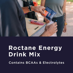GU Energy Roctane Summit Tea flavor bottle during training