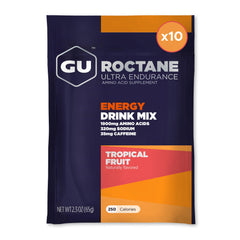 GU Energy Roctane Tropical Fruit packet for on-the-go endurance fueling.