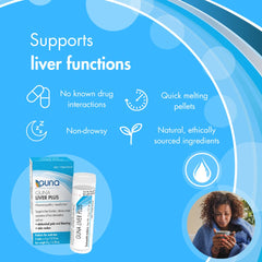 GUNA Liver Plus bottle pour illustrating easy dosing and gentle support.