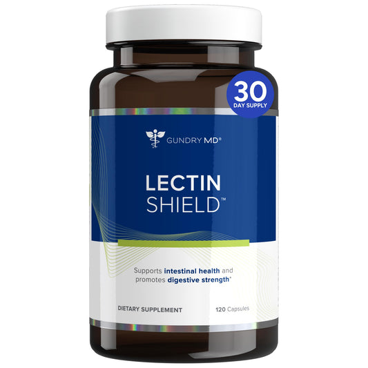 Gundry MD Lectin Shield bottle label showing dosage for daily digestive support