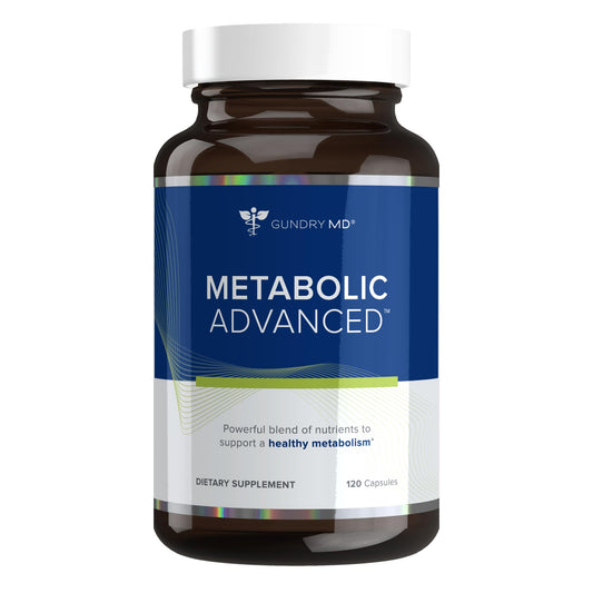 Gundry MD Metabolic Advanced Berberine bottle label promoting metabolism support