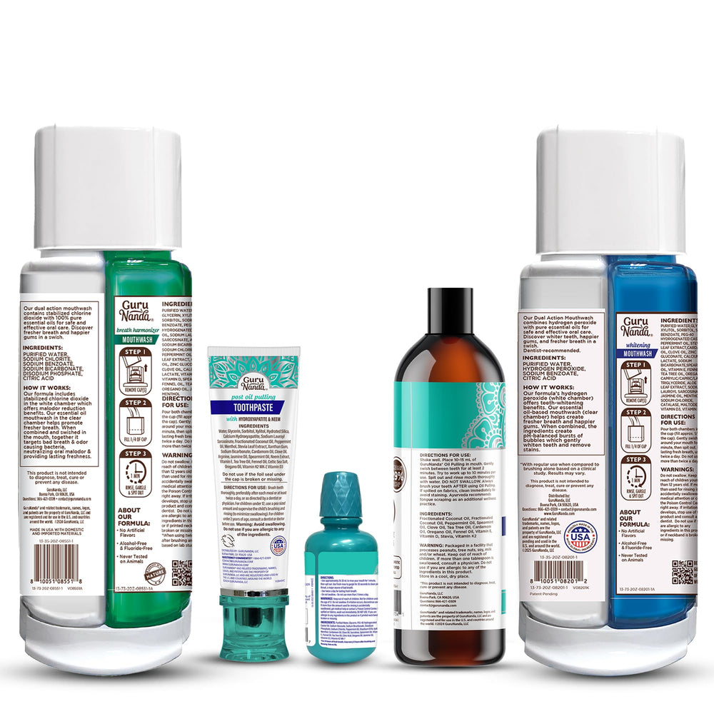 GuruNanda fresh breath visual demonstrates confident daily use.
