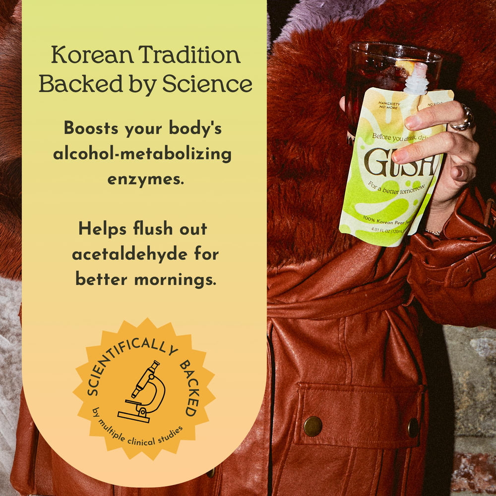 Gush party setting with pouches demonstrates social-event friendly hydration