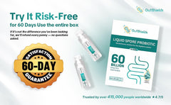 GUT SHIELDS take with food option supports comfortable intake.