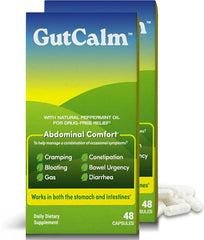 GutCalm bottle of peppermint oil capsules for digestive comfort.