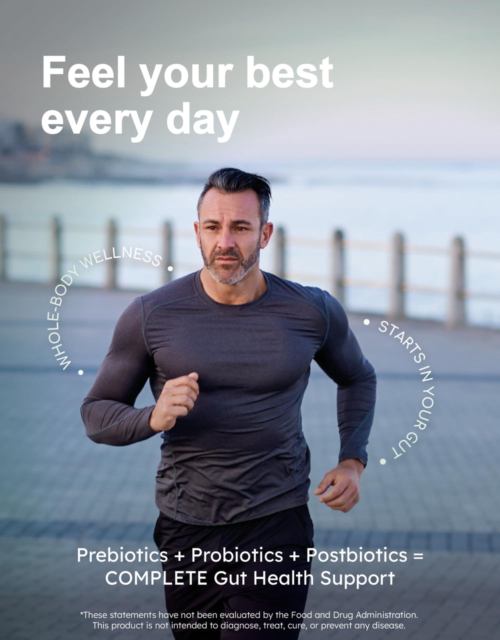GutRx Complete prebiotic blend ingredients visual with Acacia Senegal for digestive nourishment.