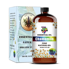 GV77ZF Chamomile Essential Oil in amber bottle for diffusers and aromatherapy