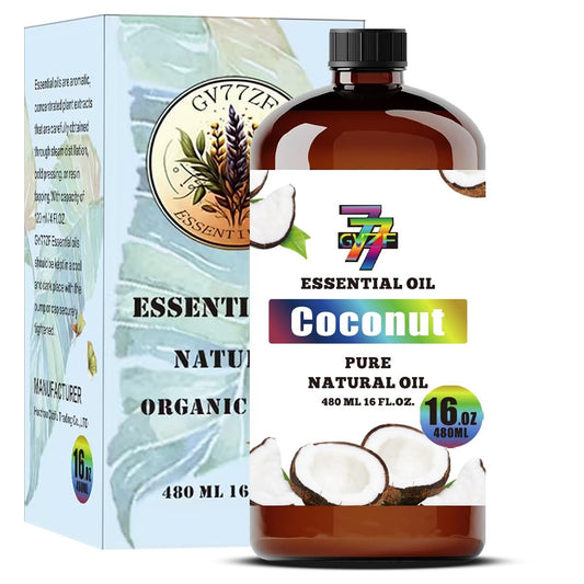 GV77ZF Coconut Essential Oil amber bottle for long-lasting aroma