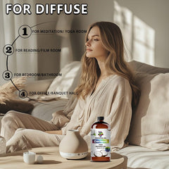 GV77ZF Coconut Essential Oil in diffuser setup for relaxing ambience