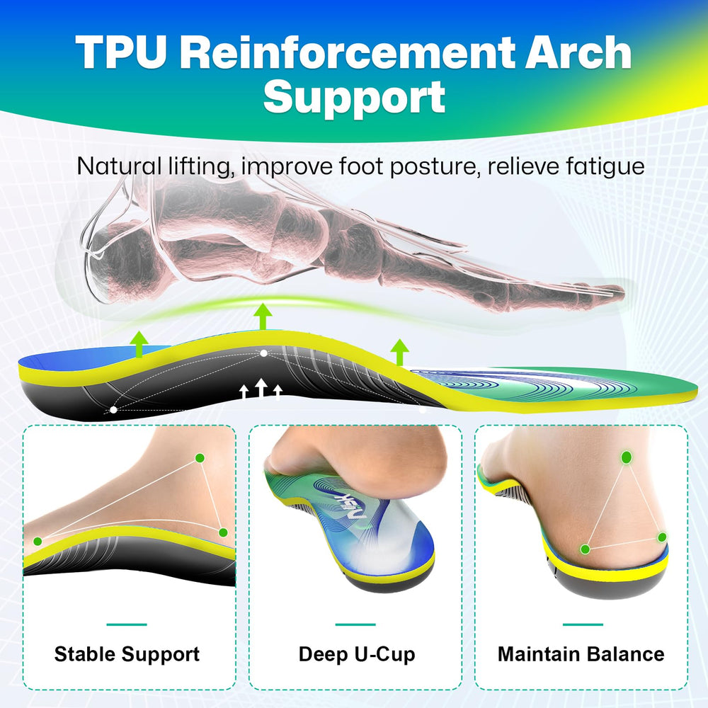 Gviipk insoles U-shaped heel cup for better foot alignment