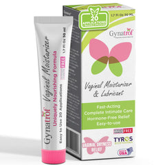 Gynatrof vaginal moisturizer bottle showing long-lasting hydration for daily use
