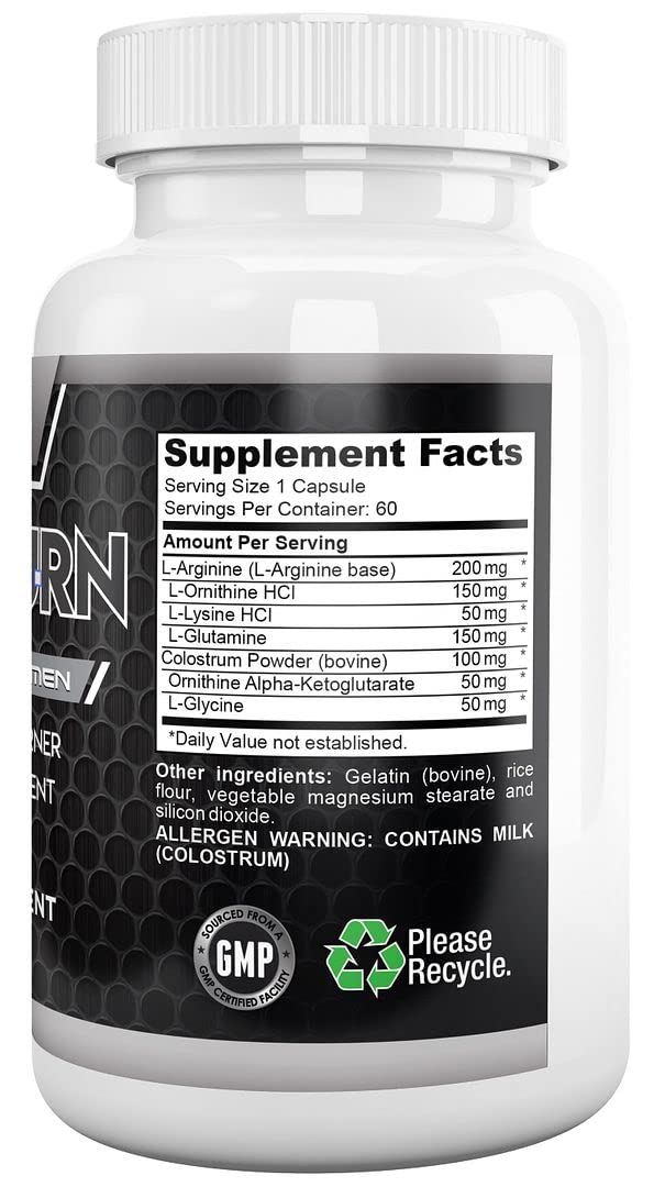 Gyno-Burn capsules on table highlighting easy daily dosing for routines.