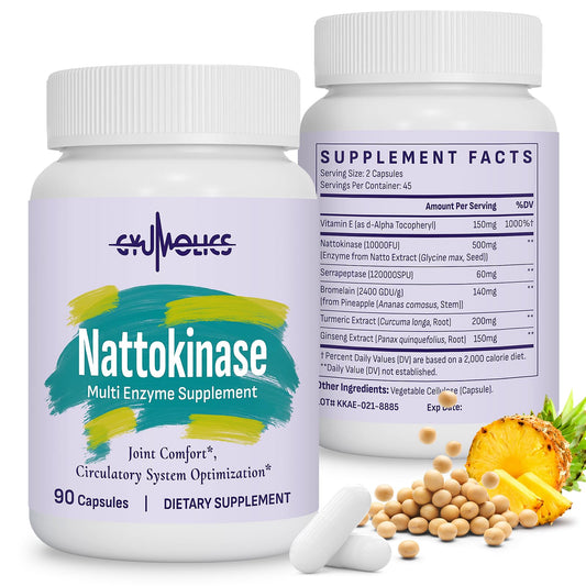 Gyumolics nattokinase 10000FU bottle front showing product for daily wellness