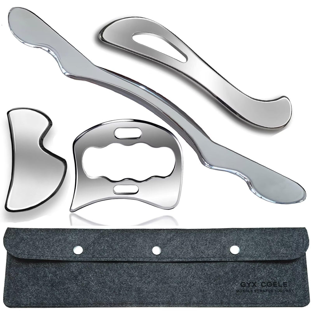 GYX COELE professional stainless steel scraping tools 4-piece set for targeted soft tissue work