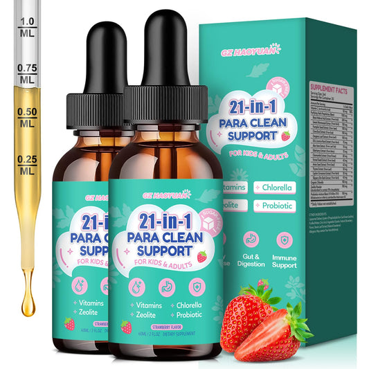 GZ HAOYUAN 21-in-1 gut cleanse drops bottle for gentle family use.