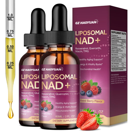 GZ HAOYUAN liposomal NAD+ drops bottle for daily energy support