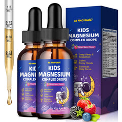 GZ Hao Yuan Magnesium Complex for Kids bottle shows berry drop for calm focus