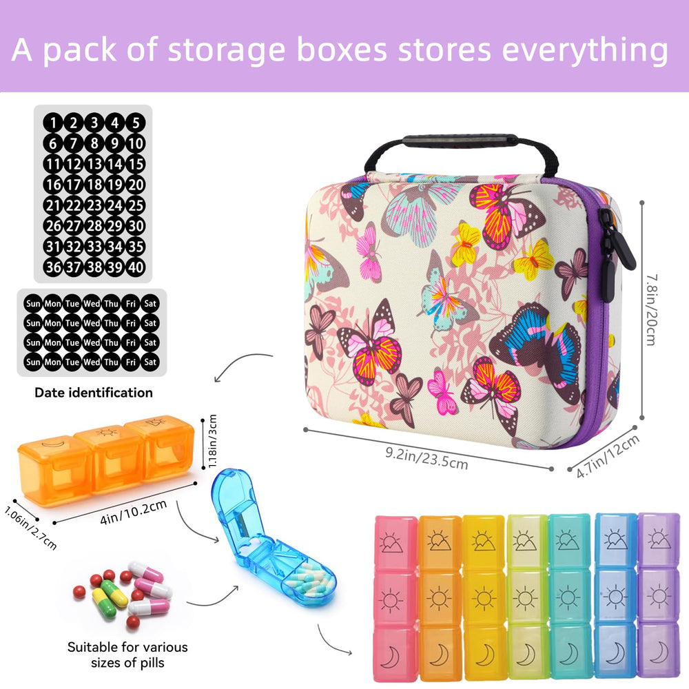 GZWENHAN case open shows easy access to morning, noon, and evening slots