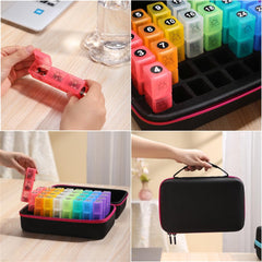 GZWENHAN rainbow colored compartments and date labels simplify scheduling.