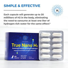 Close-up of True Nano H2 capsules for easy daily use.