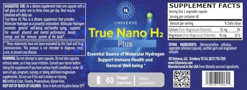 H2 Universe True Nano H2 Plus pour closeup illustrating convenient dose delivery