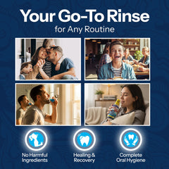 H2Ocean Healing Rinse label detail highlights xylitol and sea salt