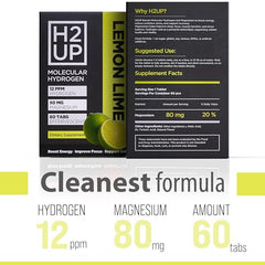 H2UP 60-count packaging shown for convenient on-the-go hydration.
